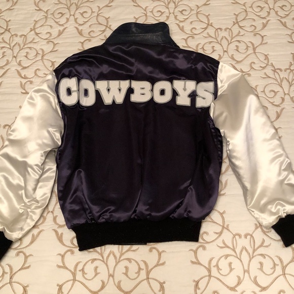 AMERICA'S TEAM The Dallas Cowboys Football Varsity, Vintage 100% Leather Jacket - Picture 7 of 16